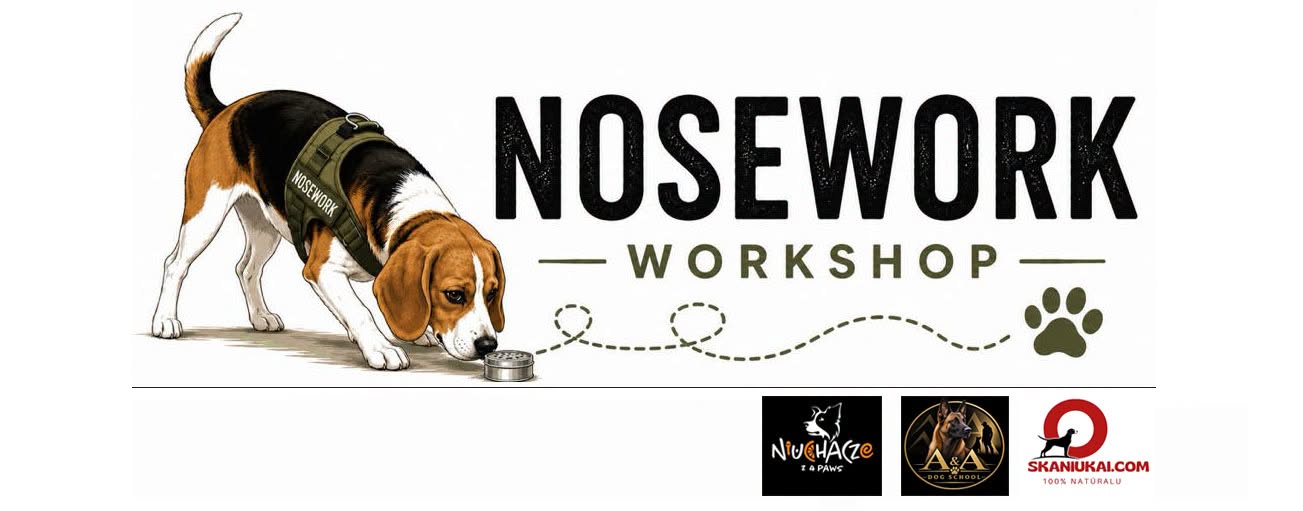 Noseworkshop'as ir varžybos - visų lygių šunims.
