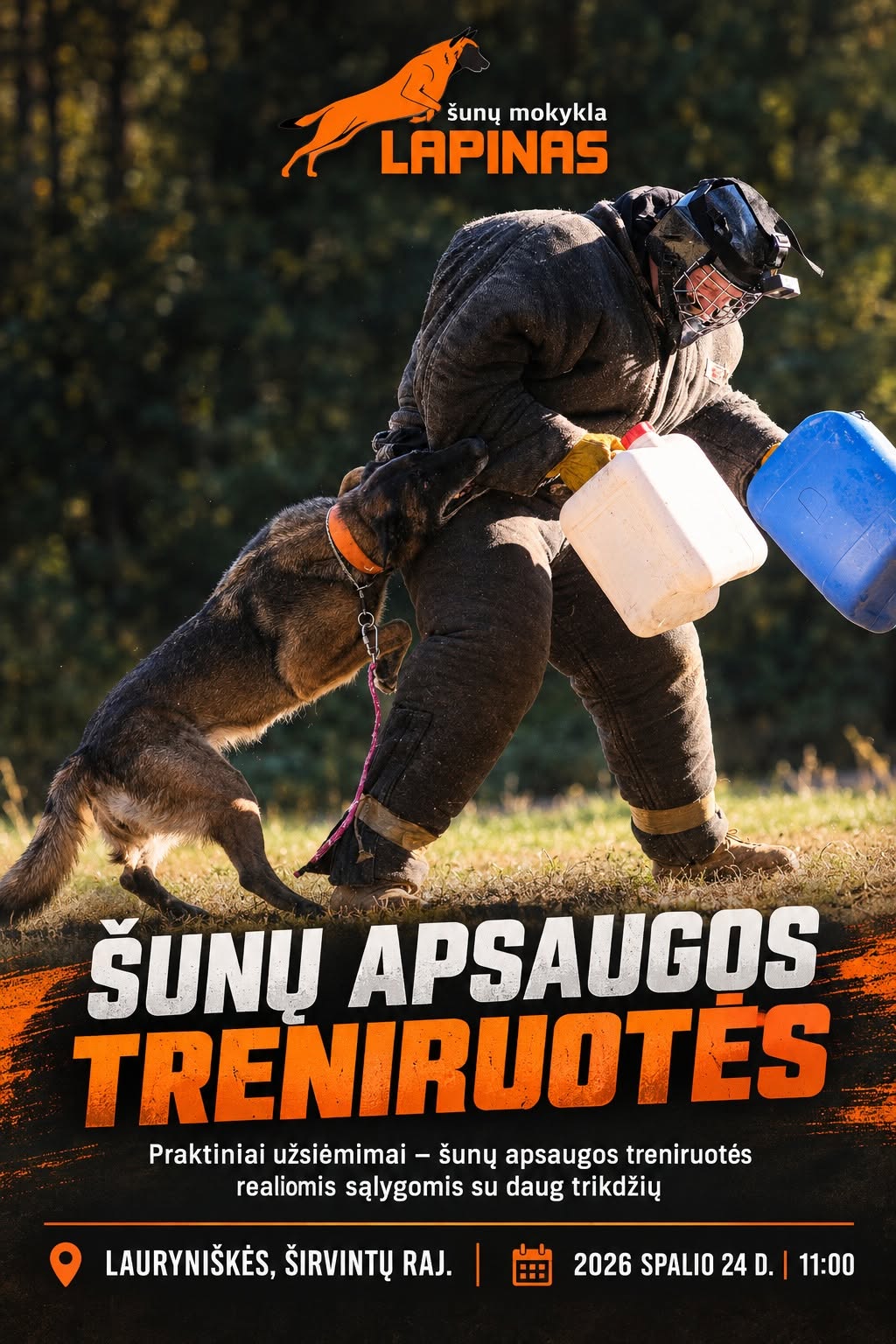 ŠUNŲ APSAUGOS TRENIRUOTĖS